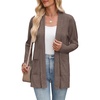 Zeagoo Women’s Lightweight Cardigan Open Front Long Sleeve Casual Cardigans(Brown)