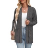 Zeagoo Women’s Lightweight Cardigan Open Front Long Sleeve Casual Cardigans(Gray)