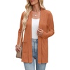 Zeagoo Women’s Lightweight Cardigan Open Front Long Sleeve Casual Cardigans(Orange)