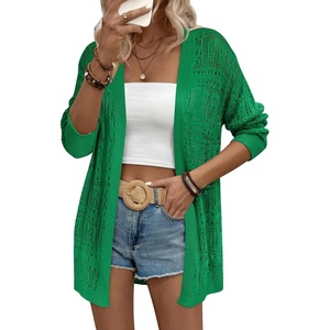 Zeagoo Womens 2026 Summer Crochet Cardigan Sweaters Lightweight Boho Kimono(Green)