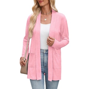 Zeagoo Women’s Lightweight Cardigan Open Front Long Sleeve Casual Cardigans(Light Pink)