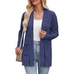 Zeagoo Women’s Lightweight Cardigan Open Front Long Sleeve Casual Cardigans(Navy Blue)