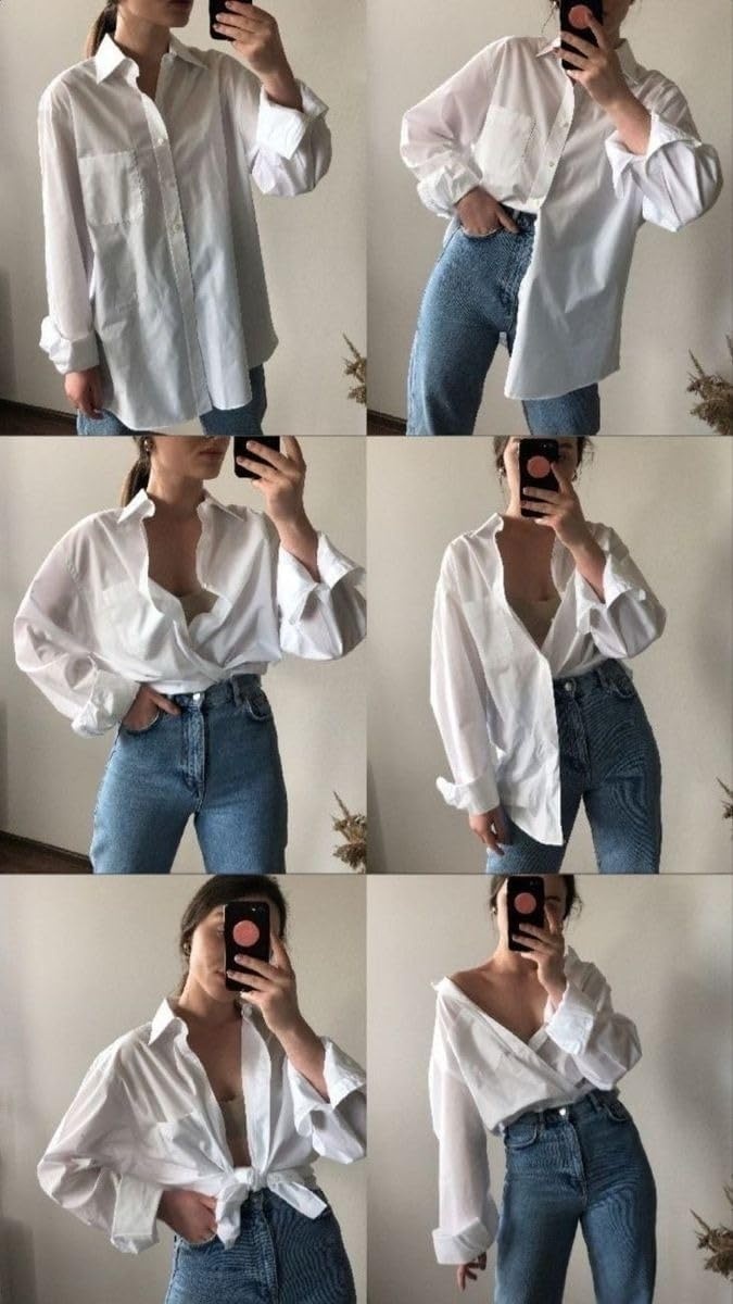 image:imageZeagoo Womens Floral Button Down Shirt Long Sleeve Work Blouse with PocketAwhite