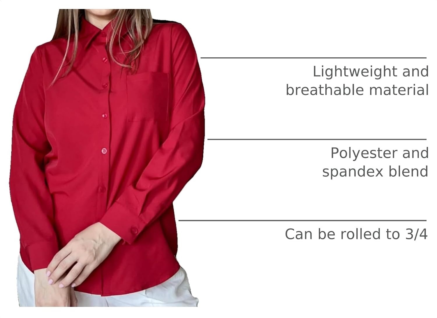 image:imageZeagoo Womens Floral Button Down Shirt Long Sleeve Work Blouse with PocketBred