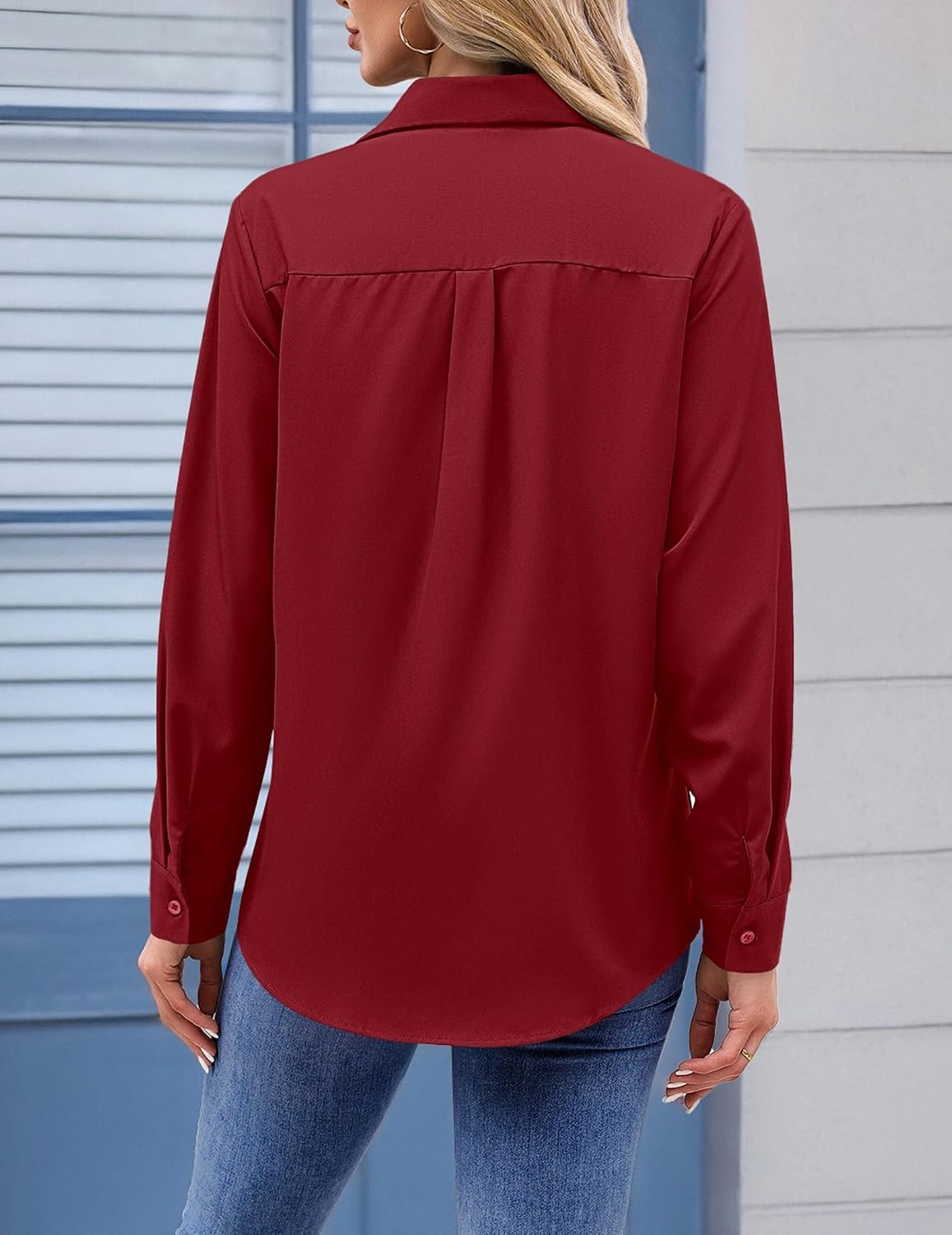 image:imageZeagoo Womens Floral Button Down Shirt Long Sleeve Work Blouse with PocketBred