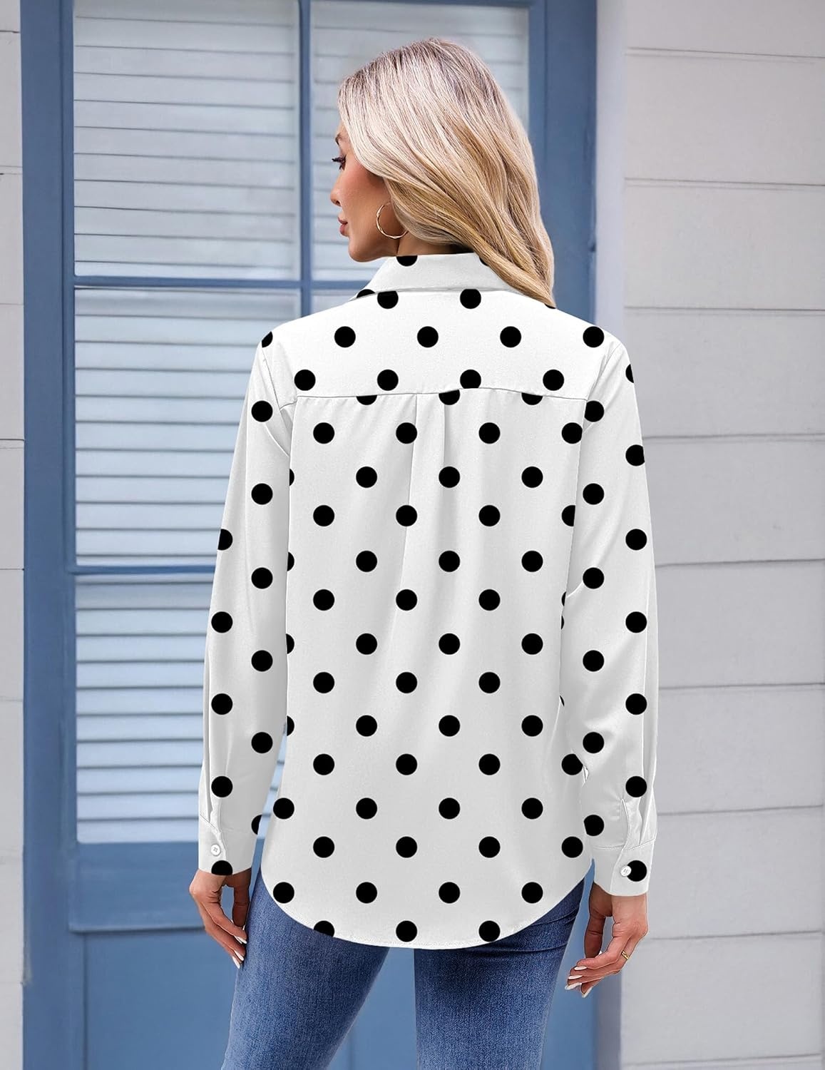 image:imageZeagoo Womens Floral Button Down Shirt Long Sleeve Work Blouse with PocketJh592