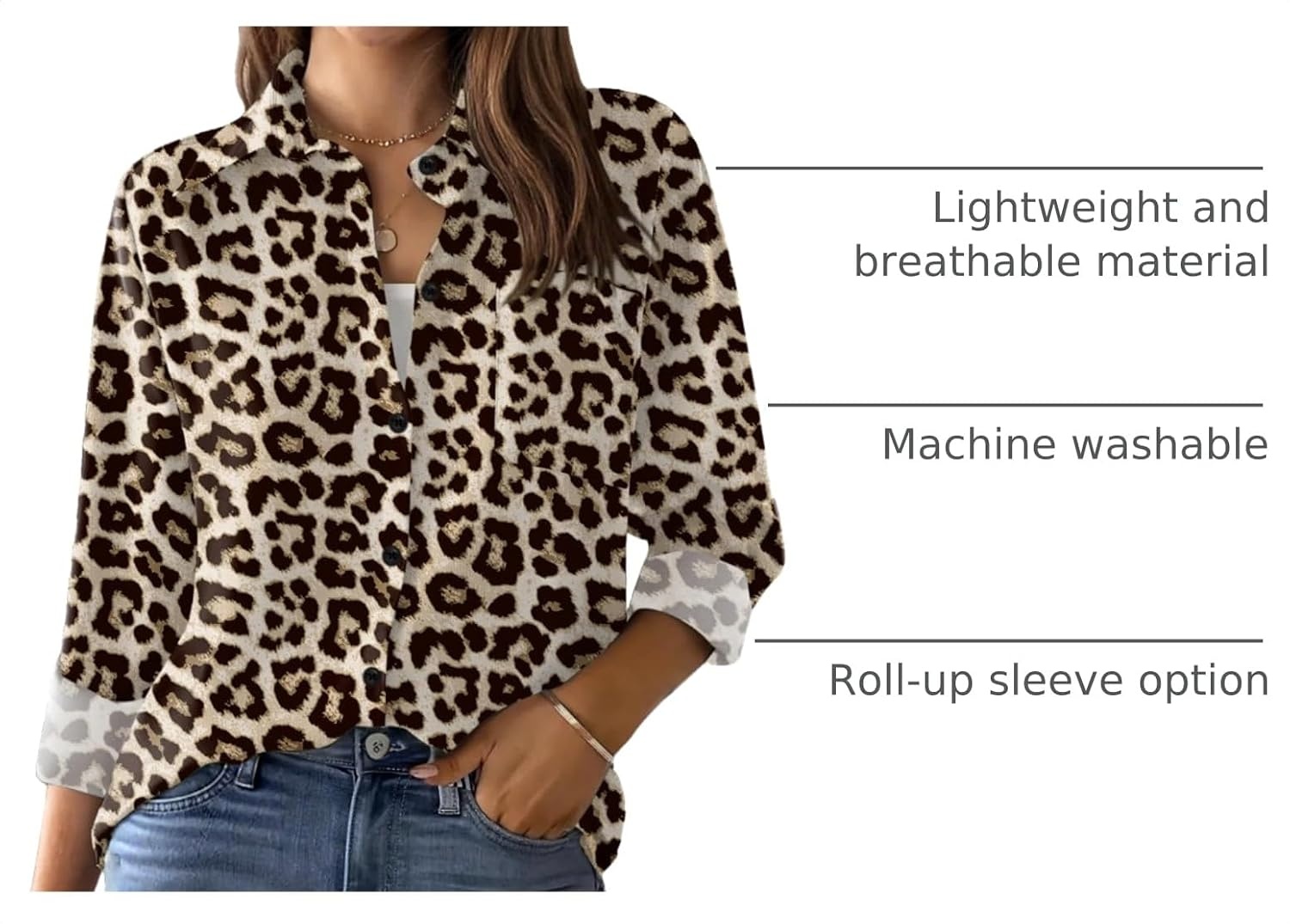 image:imageZeagoo Womens Floral Button Down Shirt Long Sleeve Work Blouse with PocketPa222