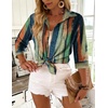 Zeagoo Button Down Shirts for Women 3/4 Sleeve Tops V Neck Collared Blouses Business Casual Outfits(Cx289)