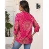 Zeagoo Button Down Shirts for Women 3/4 Sleeve Tops V Neck Collared Blouses Business Casual Outfits(Cx320)
