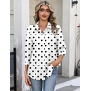 Zeagoo Button Down Shirts for Women 3/4 Sleeve Tops V Neck Collared Blouses Business Casual Outfits(Jh592)