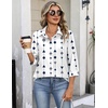 Zeagoo Button Down Shirts for Women 3/4 Sleeve Tops V Neck Collared Blouses Business Casual Outfits(Jh599)