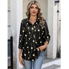 Zeagoo Button Down Shirts for Women 3/4 Sleeve Tops V Neck Collared Blouses Business Casual Outfits(Jh601)
