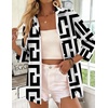 Zeagoo Button Down Shirts for Women 3/4 Sleeve Tops V Neck Collared Blouses Business Casual Outfits(Jh608)