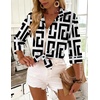 Zeagoo Button Down Shirts for Women 3/4 Sleeve Tops V Neck Collared Blouses Business Casual Outfits(Jh608)