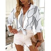 Zeagoo Button Down Shirts for Women 3/4 Sleeve Tops V Neck Collared Blouses Business Casual Outfits(Jh611)