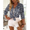 Zeagoo Button Down Shirts for Women 3/4 Sleeve Tops V Neck Collared Blouses Business Casual Outfits(Mz473)