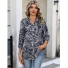 Zeagoo Button Down Shirts for Women 3/4 Sleeve Tops V Neck Collared Blouses Business Casual Outfits(Mz473)