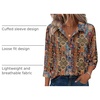 Zeagoo Button Down Shirts for Women 3/4 Sleeve Tops V Neck Collared Blouses Business Casual Outfits(Mz721)