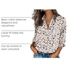 Zeagoo Button Down Shirts for Women 3/4 Sleeve Tops V Neck Collared Blouses Business Casual Outfits(Sa1)