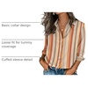 Zeagoo Button Down Shirts for Women 3/4 Sleeve Tops V Neck Collared Blouses Business Casual Outfits(Tw720)