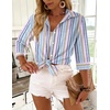 Zeagoo Button Down Shirts for Women 3/4 Sleeve Tops V Neck Collared Blouses Business Casual Outfits(Tz267)
