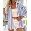 Zeagoo Button Down Shirts for Women 3/4 Sleeve Tops V Neck Collared Blouses Business Casual Outfits(Tz267)