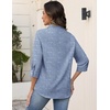 Zeagoo Button Down Shirts for Women 3/4 Sleeve Tops V Neck Collared Blouses Business Casual Outfits(Tz273)