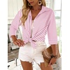 Zeagoo Button Down Shirts for Women 3/4 Sleeve Tops V Neck Collared Blouses Business Casual Outfits(Tz300)