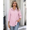 Zeagoo Button Down Shirts for Women 3/4 Sleeve Tops V Neck Collared Blouses Business Casual Outfits(Tz300)