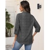 Zeagoo Button Down Shirts for Women 3/4 Sleeve Tops V Neck Collared Blouses Business Casual Outfits(Tz400)