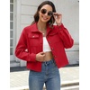 Zeagoo Flannels for Women Cropped Shacket Jacket Fashion Plaid Fall Coat(Tr)