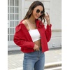 Zeagoo Flannels for Women Cropped Shacket Jacket Fashion Plaid Fall Coat(Tr)