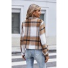Zeagoo Flannels for Women Cropped Shacket Jacket Fashion Plaid Fall Coat(Ydl1)