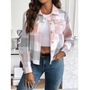 Zeagoo Flannels for Women Cropped Shacket Jacket Fashion Plaid Fall Coat(Ydl11)