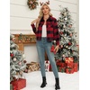 Zeagoo Flannels for Women Cropped Shacket Jacket Fashion Plaid Fall Coat(Z-gw18)
