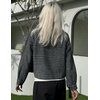 Zeagoo Flannels for Women Cropped Shacket Jacket Fashion Plaid Fall Coat(Z-gw414)
