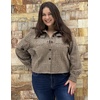 Zeagoo Flannels for Women Cropped Shacket Jacket Fashion Plaid Fall Coat(Z-gz293)