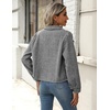 Zeagoo Flannels for Women Cropped Shacket Jacket Fashion Plaid Fall Coat(Z-jh275)