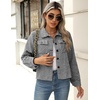 Zeagoo Flannels for Women Cropped Shacket Jacket Fashion Plaid Fall Coat(Z-jh275)