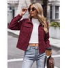 Zeagoo Flannels for Women Cropped Shacket Jacket Fashion Plaid Fall Coat(Z-jh743)