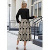 Zeagoo Long Sleeve Dresses for Women 2026 Fall Winter Casual Flowy A-Line Boho Midi Party Long Dress with Pockets(Pat2)