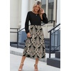 Zeagoo Long Sleeve Dresses for Women 2026 Fall Winter Casual Flowy A-Line Boho Midi Party Long Dress with Pockets(Pat2)