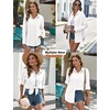 Zeagoo Womens Button Down Shirts Long Sleeve Casual Cotton Gauze Tops(Aa-white)