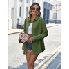 Zeagoo Womens Button Down Shirts Long Sleeve Casual Cotton Gauze Tops(Army Green)