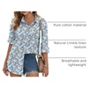 Zeagoo Womens Button Down Shirts Long Sleeve Casual Cotton Gauze Tops(Blue Blossom)