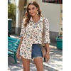 Zeagoo Womens Button Down Shirts Long Sleeve Casual Cotton Gauze Tops(Cream Floral)