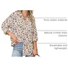 Zeagoo Womens Button Down Shirts Long Sleeve Casual Cotton Gauze Tops(Cream Floral)