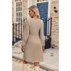 Zeagoo Women’s Fall Sweater Dresses with Pockets Crew Neck Long Sleeve A-Line Dresses for Women 2025 Casual Winter Dresses(Beige)