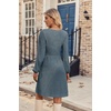 Zeagoo Women’s Fall Sweater Dresses with Pockets Crew Neck Long Sleeve A-Line Dresses for Women 2025 Casual Winter Dresses(Dark Blue)