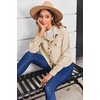 Zeagoo Womens Fashion Cropped Corduroy Shackets Button Down Jackets Tops Fall Trendy Lightweight Long Sleeve Shirts(Apricot)
